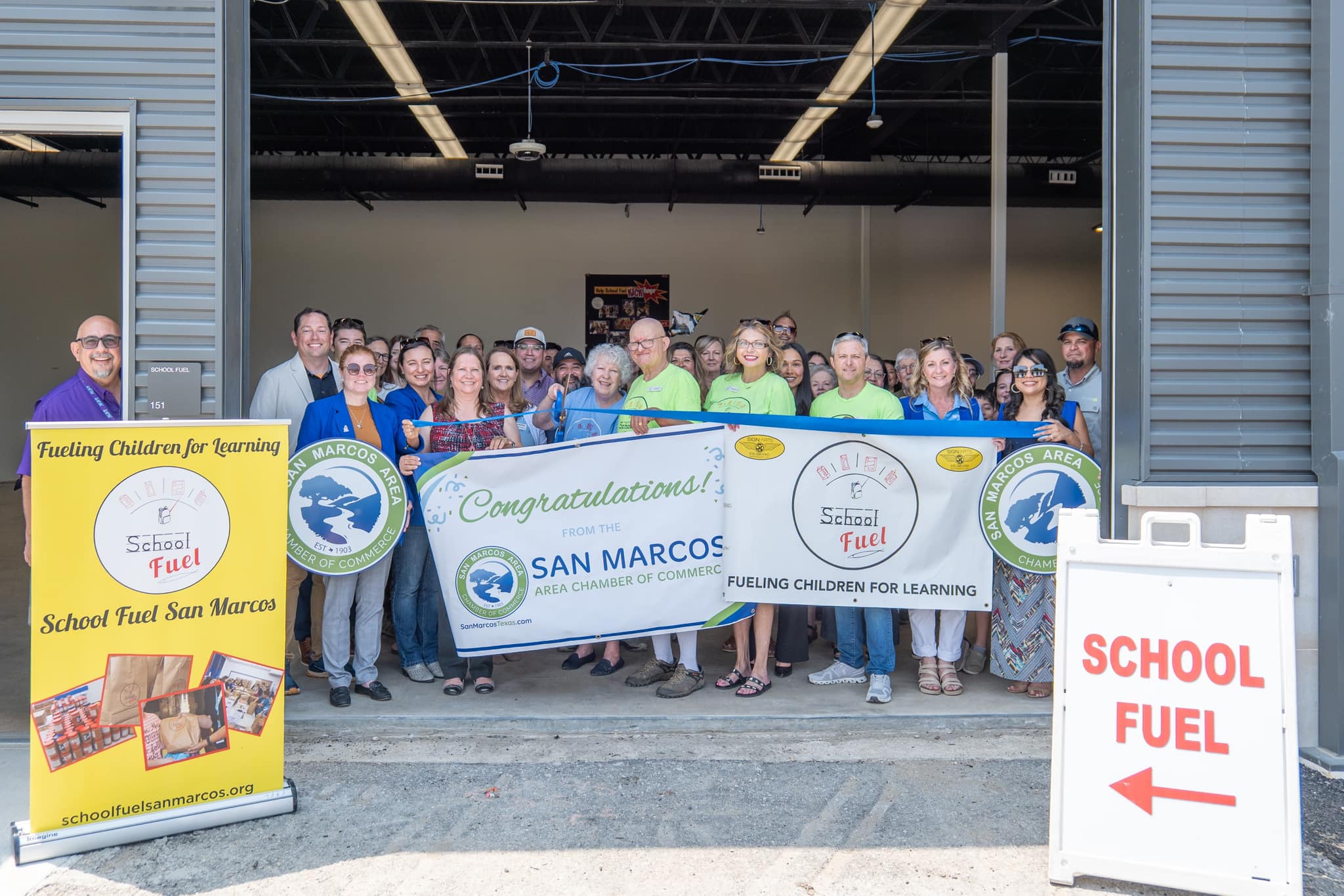 May be an image of 11 people and text that says 'Fueling Children for Learning MARCOS MA School Fuel School Fuel San Marcos နဲ့ វេក AREA H BIRIETE School Fuel بق Congratulations! FROMTHE THC SAN C OF COMMERC FUELINGCHILDRENFORLEARNING FUELING CHILDREN FOR LEARNING MARCOS AREA CHAMI schoolfuelsanmarcos.019 SCHOOL FUEL'