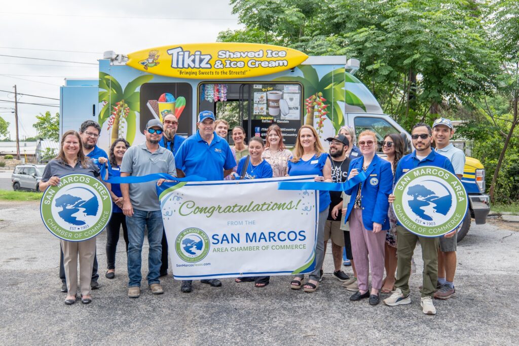 May be an image of 11 people and text that says 'Tikiz &Ice C cream Shaved Ice "Bringin Sweets oth the Streets! Htu Ihiee 순유 中 보구얼 KICouviry Baboustry MARCOS AREA SAN CHAMBER ES 1963 MMERCE OF સ ا Congratulations! بق FROM THE SARCOS SAN MARCOS AREA CHAMBER OF COMMERCE Sanu 5aVuCOMTEBX0m MARCOS SAN AREA CHAMBER HAM 57+103 OF 1933 COMME SOMVIERSE'