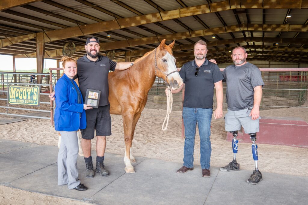 May be an image of 5 people, horse and text that says '税ば A MGCOY'S BUILDING BUILDINGSUPPLY SUPPLY® 스S액 -'