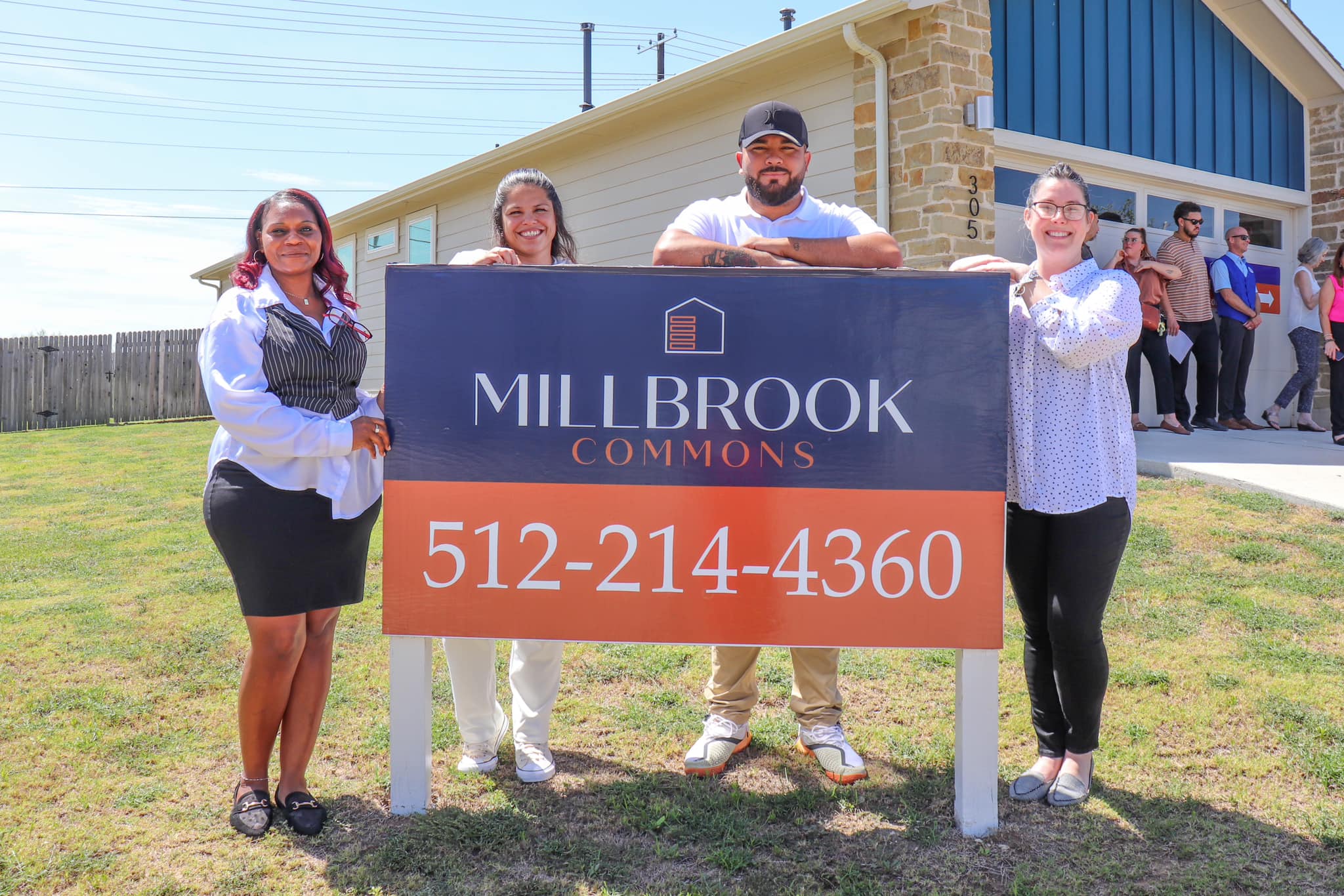 May be an image of 7 people and text that says 'MIL | LBROOK COMMONS 512-214-4360 -4360'